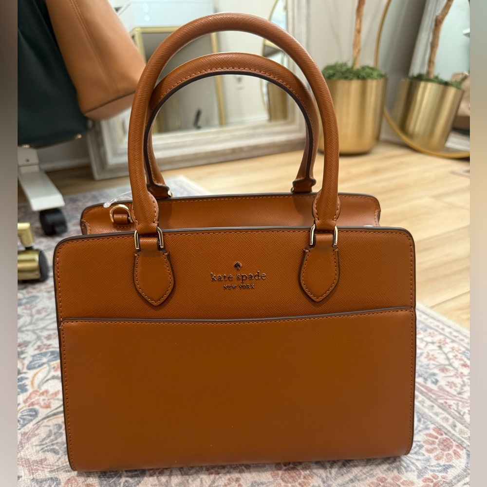 Brand new Kate spade Madison Medium Satchel in Cavern Clay color.